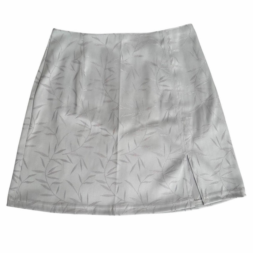 true vintage 1990s patty u.s.a. satin skirt with mini slit